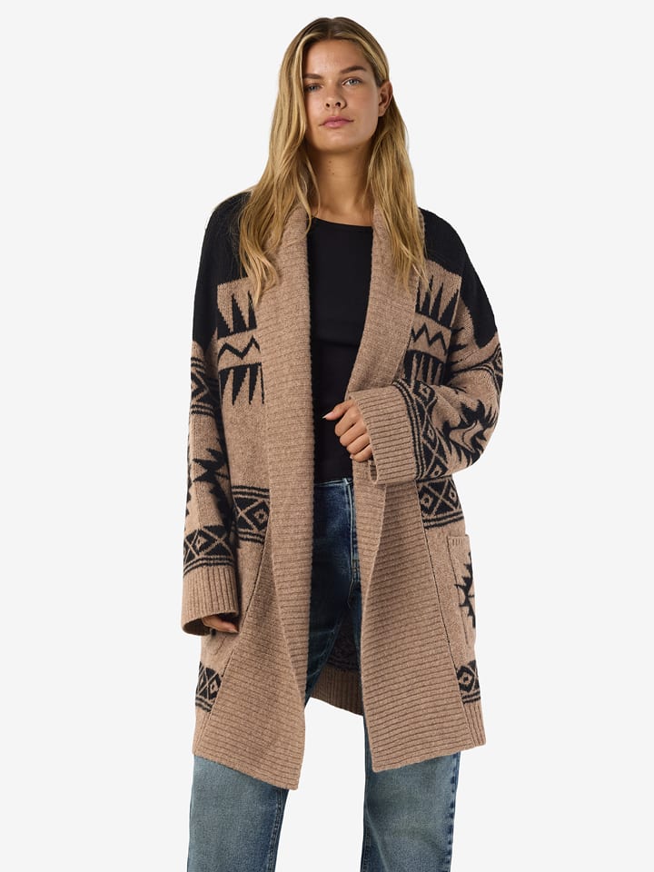 Noisy may Kardigan w kolorze jasnobrązowo-czarnym rozmiar: XS