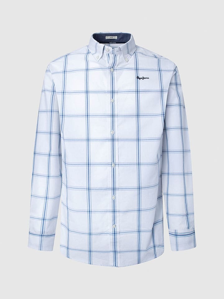 Pepe Jeans Koszula "Lorian" - Slim fit - w kolorze niebiesko-białym rozmiar: XL