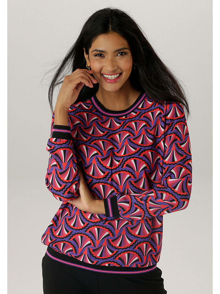 Aniston Bluzka w kolorze fioletowo-czarnym rozmiar: 38