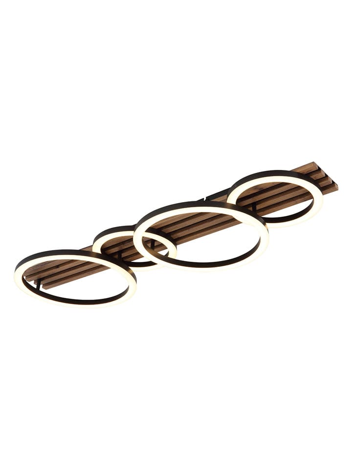 Globo lighting Lampa sufitowa LED "Tisha" w kolorze brązowo-czarnym - 86 x 9,5 x 30 cm rozmiar: onesize