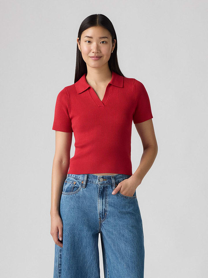 Levi's Koszulka polo w kolorze czerwonym rozmiar: M