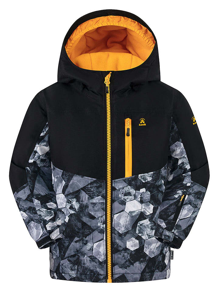 Kamik Kurtka zimowa w kolorze szaro-czarnym rozmiar: 128