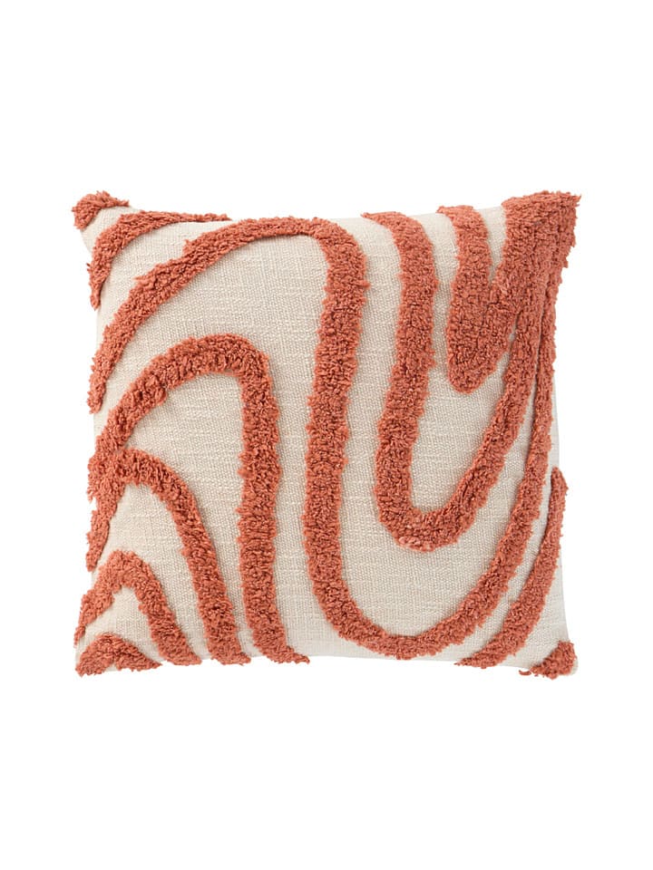 Jotex Poszewka "Kyla" w kolorze biało-jasnobrązowym na poduszkę rozmiar: 50x50 cm