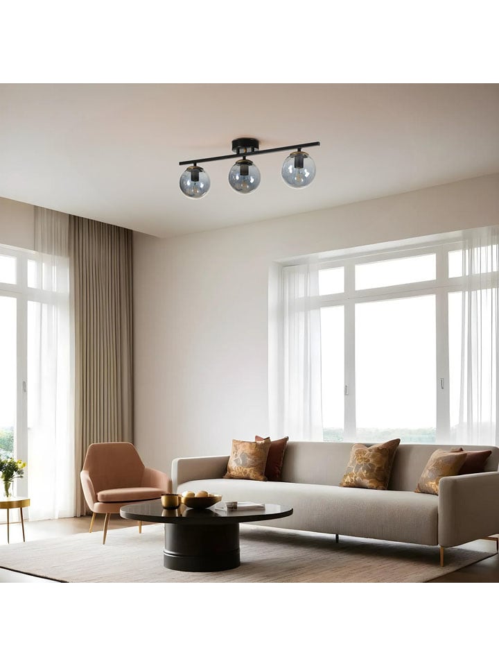 Opviq Lampa sufitowa w kolorze czarno-szarym - 56 x 20 cm rozmiar: onesize