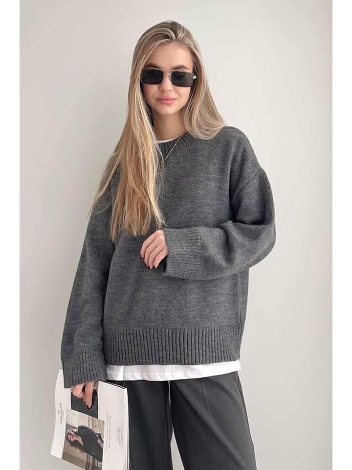 Happiness Istanbul Sweter w kolorze antracytowym rozmiar: S