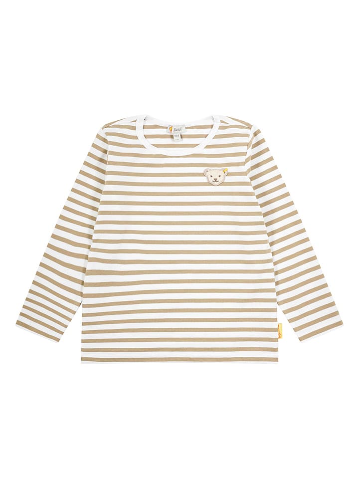 Steiff Koszulka w kolorze biało-beżowym rozmiar: 98