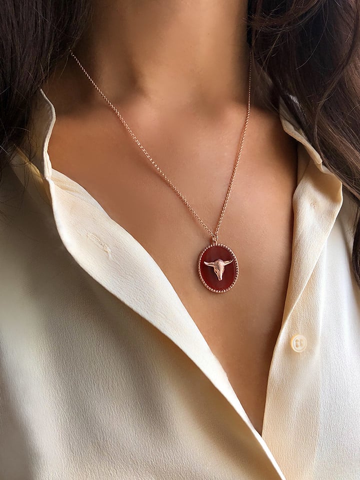 Taboo Pozłacany naszyjnik z zawieszką - dł. 50 cm rozmiar: onesize