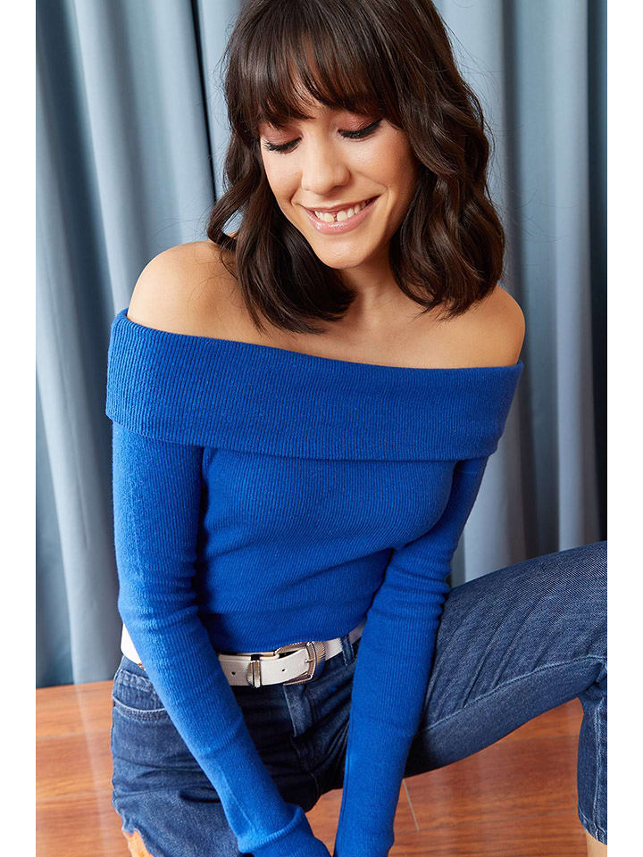 Olalook Bluzka w kolorze niebieskim rozmiar: onesize