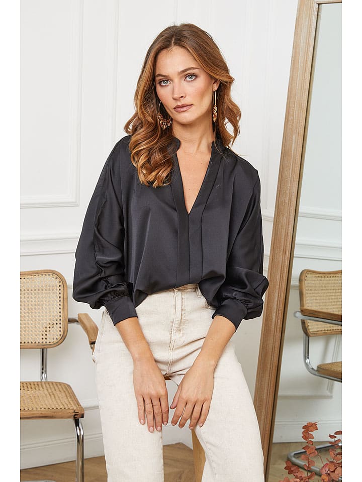 Joséfine Bluzka "Patrick" w kolorze czarnym rozmiar: S