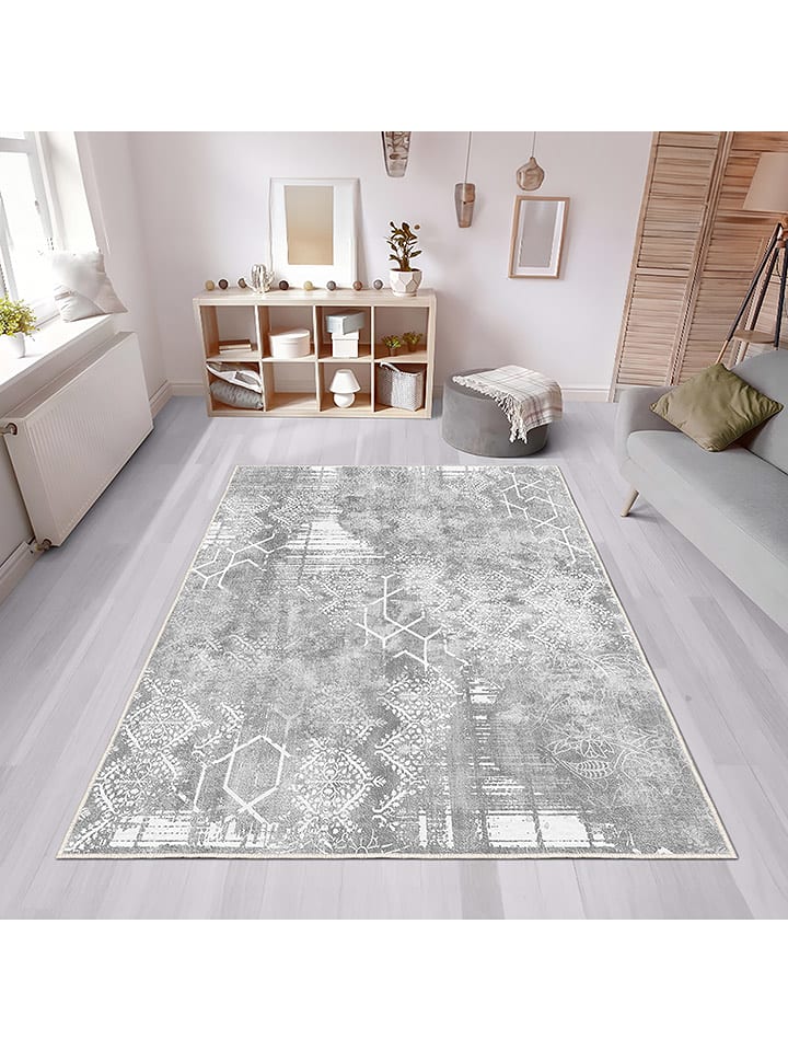 CARPET DIEM Dywan w kolorze szaro-białym rozmiar: 80x200 cm
