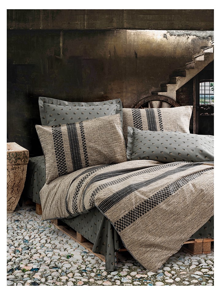 Elizabed Komplet pościeli renforcé w kolorze jasnobrązowym rozmiar: 240x220 cm