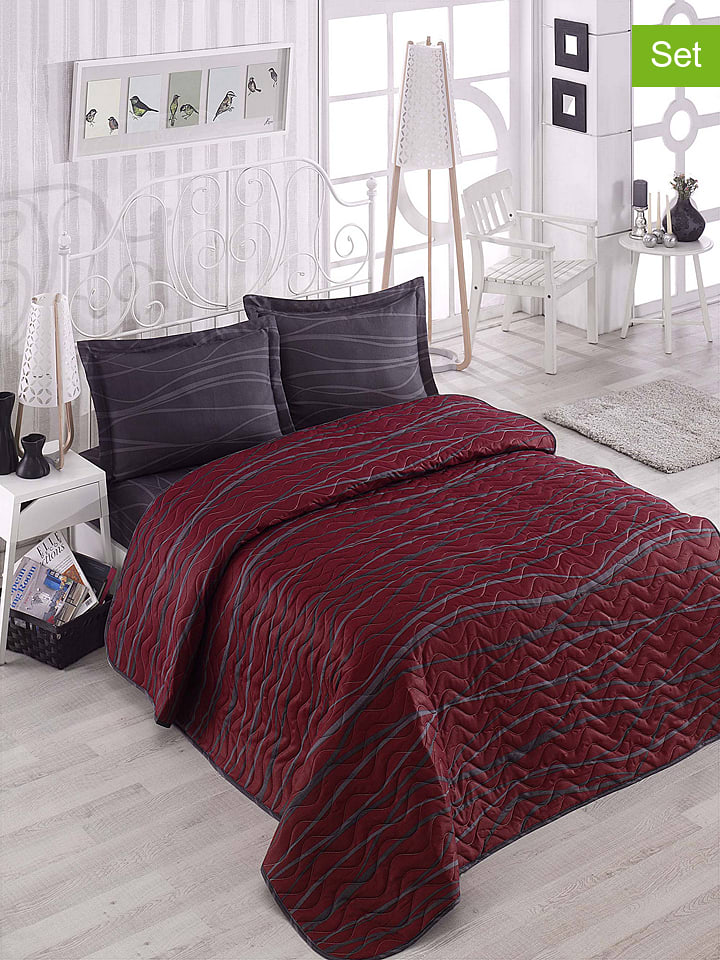 Elizabed 3-częściowy zestaw "Verda" w kolorze czerwonym rozmiar: 240x220 cm