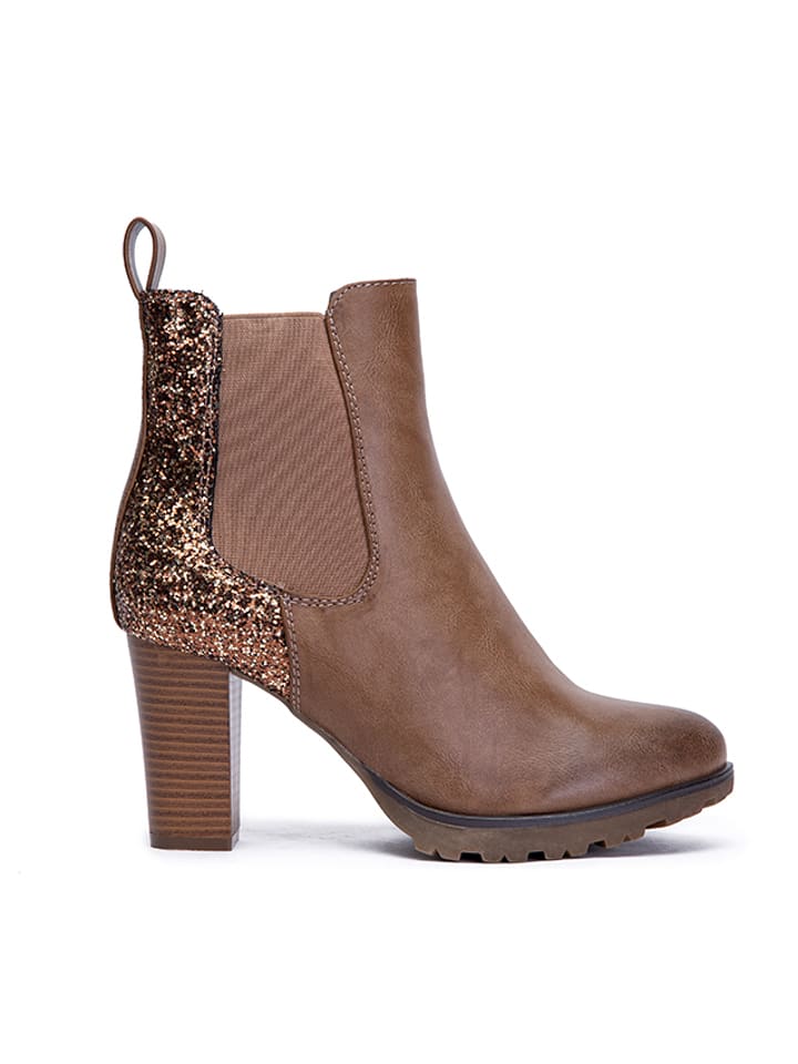 Foreverfolie Botki w kolorze brązowym rozmiar: 38