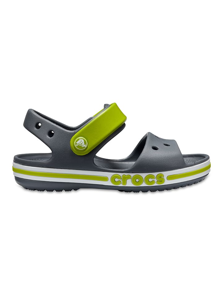 Crocs Sandały "Bayaband" w kolorze antracytowo-limonkowym rozmiar: 19/20