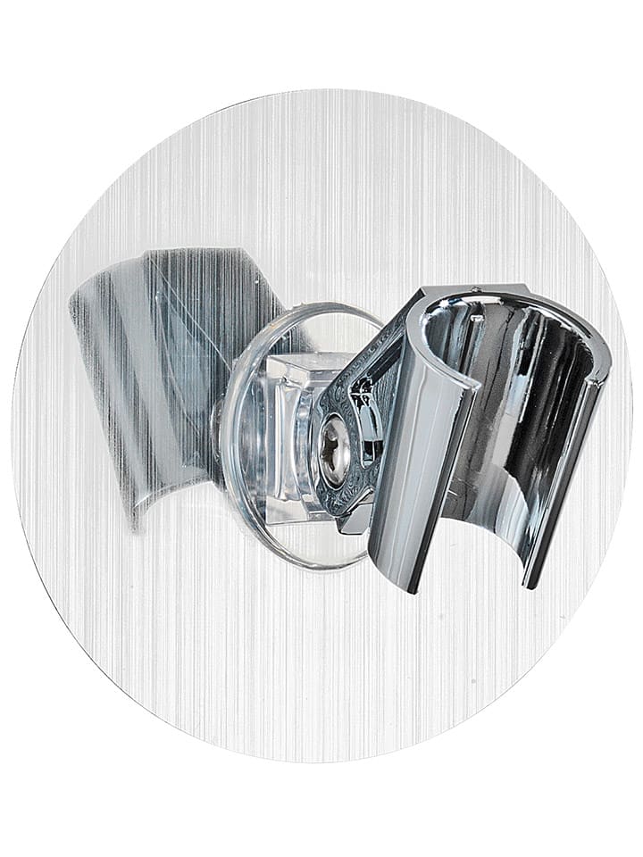 Wenko Uchwyt w kolorze srebrnym na słuchawkę prysznicową - 9,5 x 9,5 x 6,2 cm rozmiar: onesize