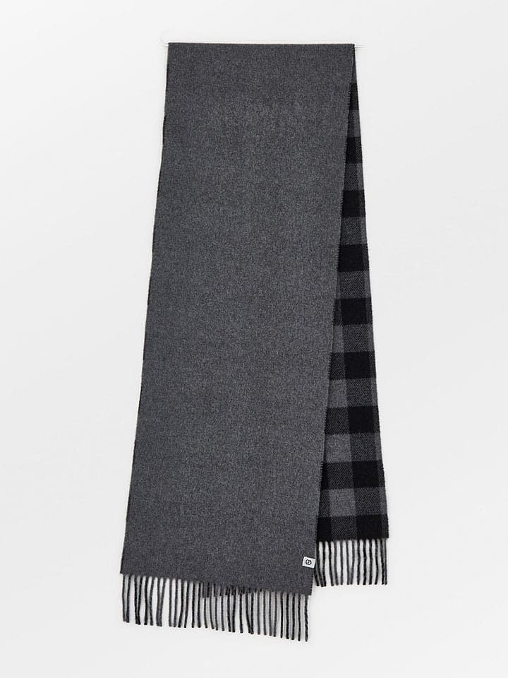 Becksöndergaard Wełniany szal w kolorze ciemnoszarym - 220 x 37 cm rozmiar: onesize