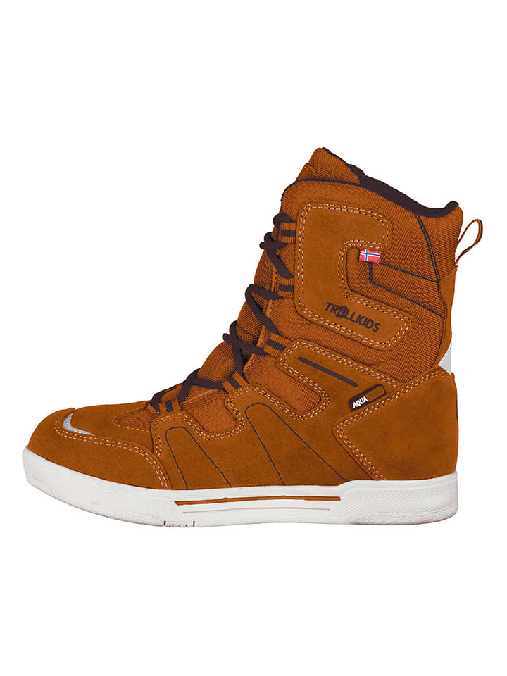 Trollkids Botki zimowe "Skanden" w kolorze jasnobrązowym rozmiar: 34