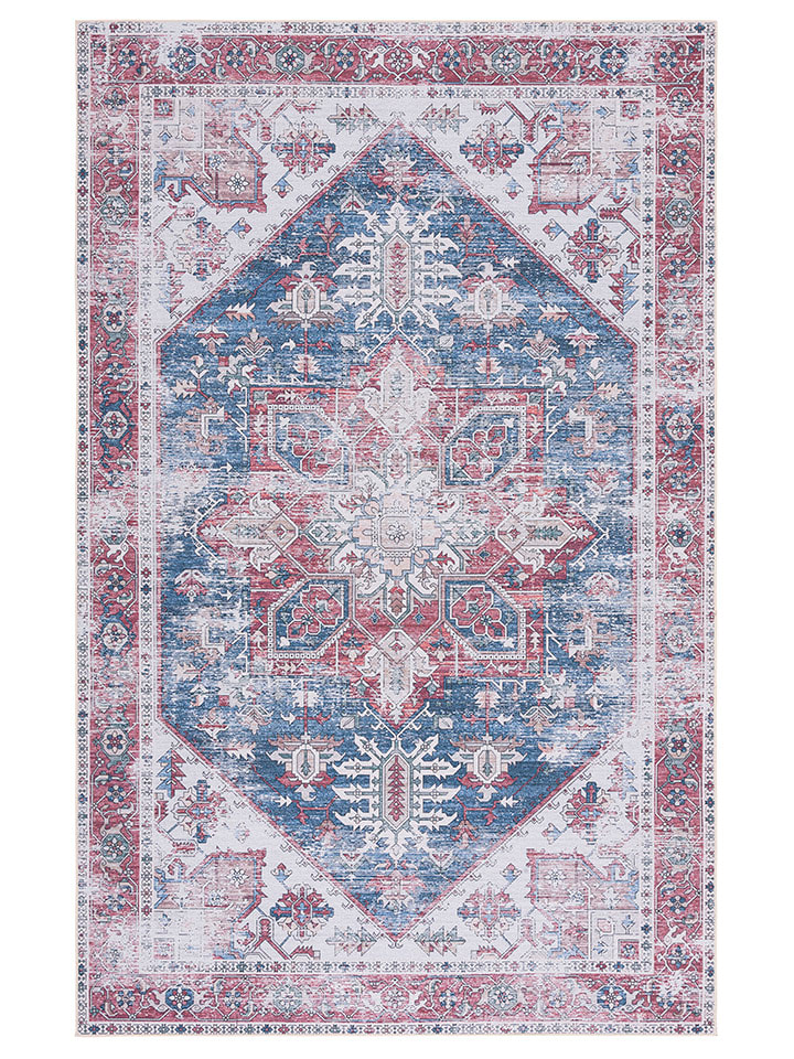 Safavieh Dywan "Tucson" w kolorze granatowo-czerwonym rozmiar: 91x152 cm