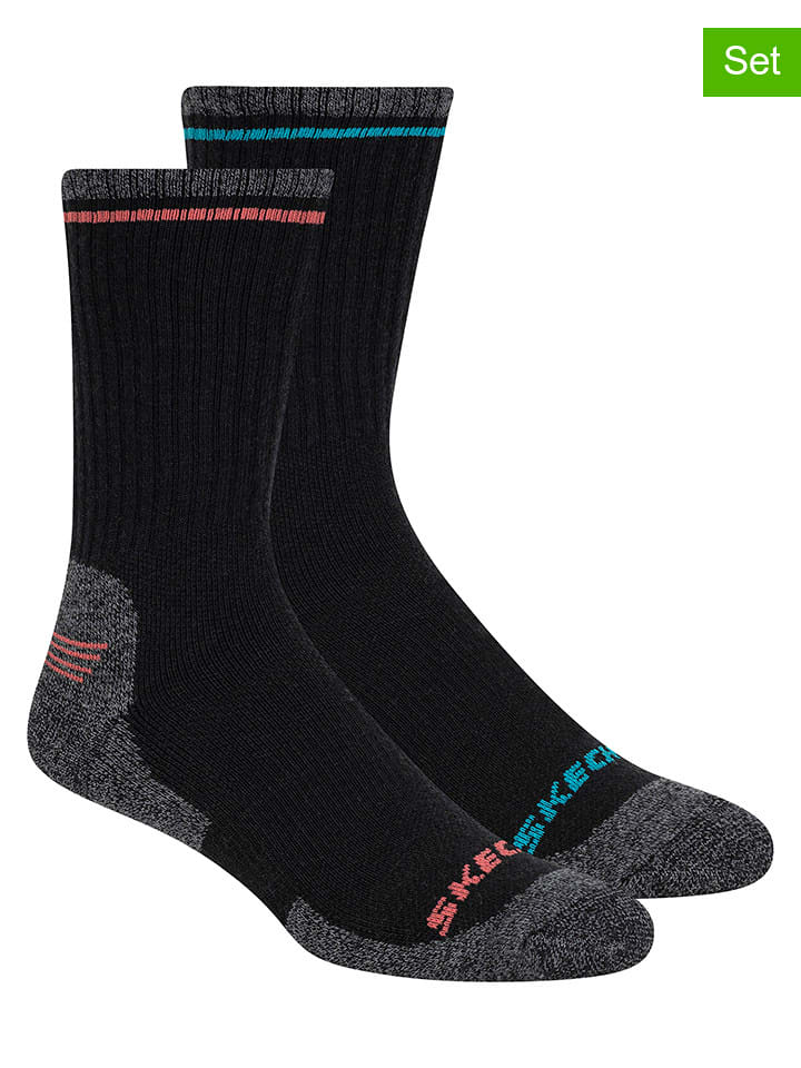 Skechers Skarpety (2 pary) w kolorze jasnoróżowym, białym i czarnym rozmiar: 40,5-46