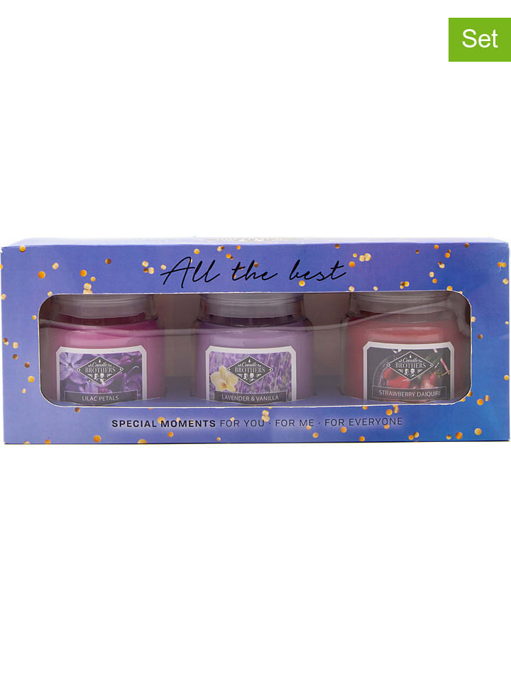 Candle Brothers Świece zapachowe (3 szt.) "All the best" - 3 x 85 g rozmiar: onesize