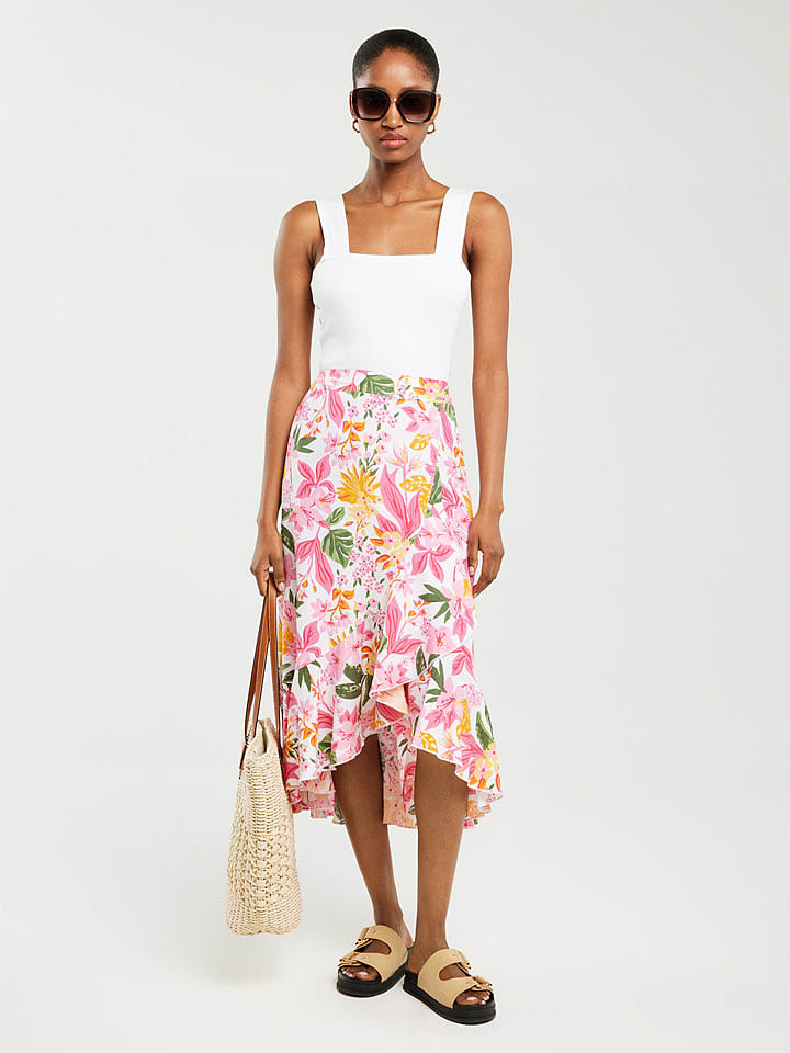 BIG STAR Spódnica w kolorze biało-różowym rozmiar: XL