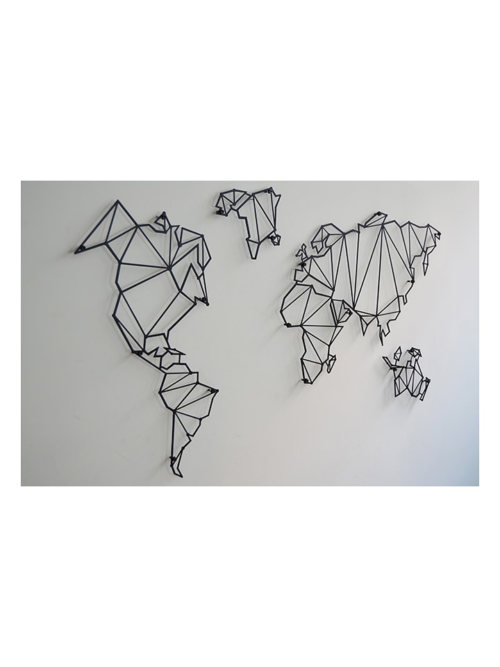 hippodino Dekoracja ścienna w kolorze czarnym - 100 x 60 cm rozmiar: onesize