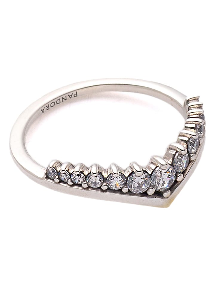 Pandora Srebrny pierścionek z cyrkoniami rozmiar: 60