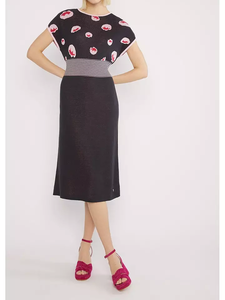 Blutsgeschwister Sukienka "Mix it Quickartistic" w kolorze czarno-jasnoróżowym rozmiar: S