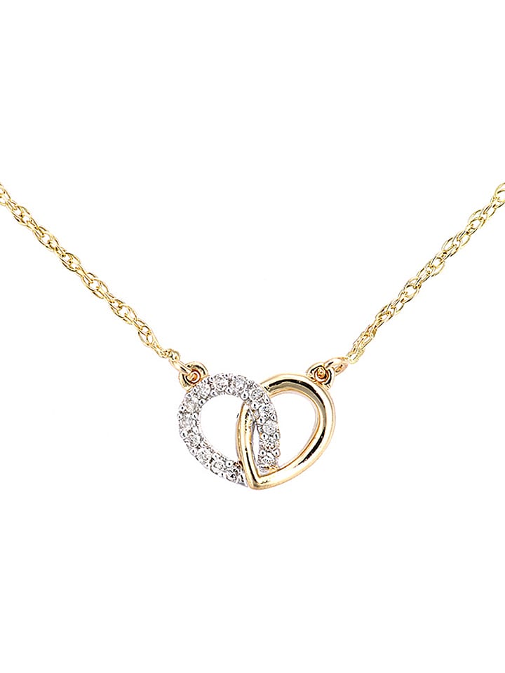 Revoni Złoty naszyjnik z diamentami - dł. 42 cm rozmiar: onesize