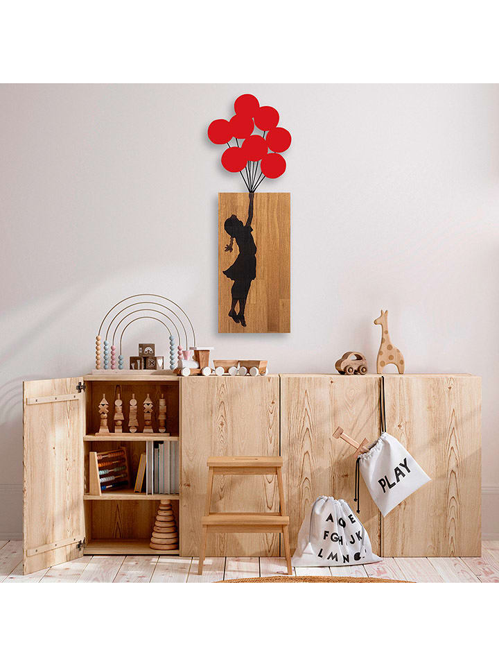 ABERTO DESIGN Dekoracja ścienna "Banksy" - 34 x 99 cm rozmiar: onesize