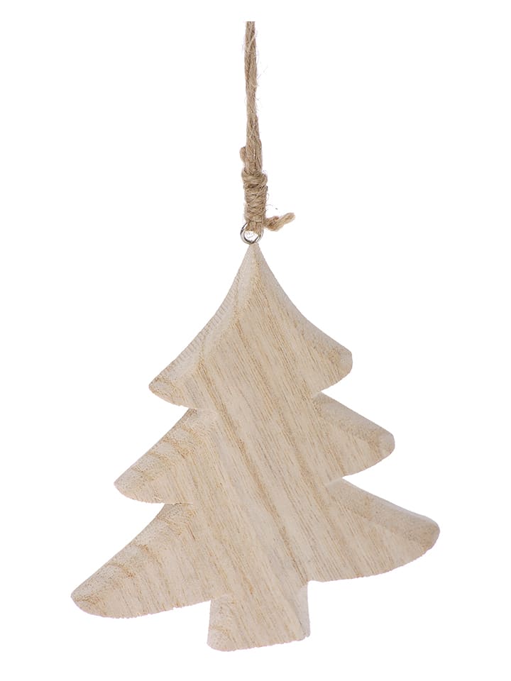 SUNNYSUE Drewniana zawieszka w kolorze beżowym rozmiar: onesize