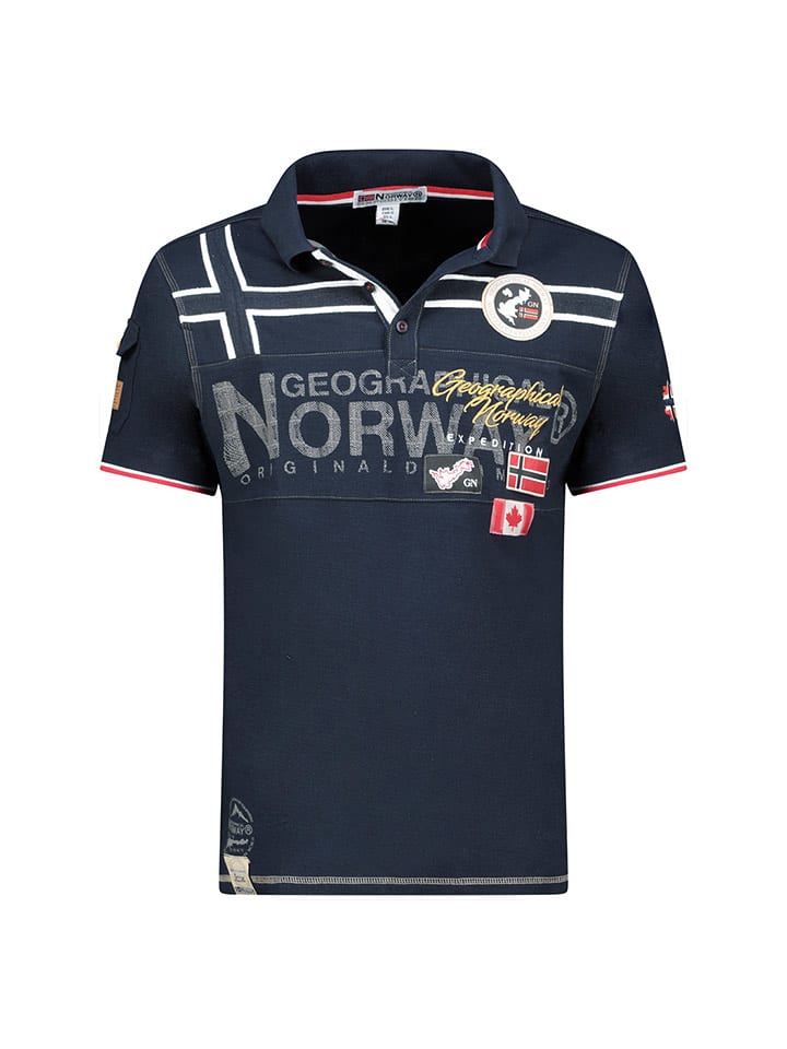 Geographical Norway Koszulka polo "Karadock" w kolorze granatowym rozmiar: 128