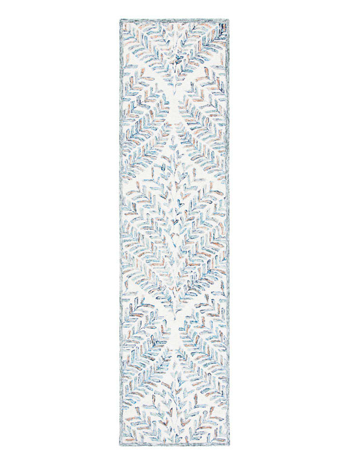 Safavieh Wełniany dywan "Capri" w kolorze niebiesko-szaro-kremowym rozmiar: 91x152 cm