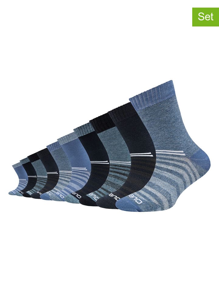 camano Skarpety (10 par) w kolorze niebiesko-czarnym rozmiar: 35-38