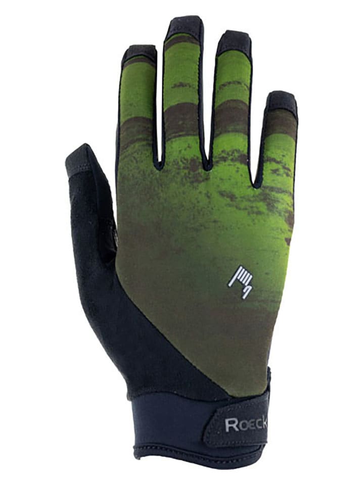 Roeckl SPORTS Rękawiczki kolarskie "Montan" w kolorze zielono-czarnym rozmiar: 7