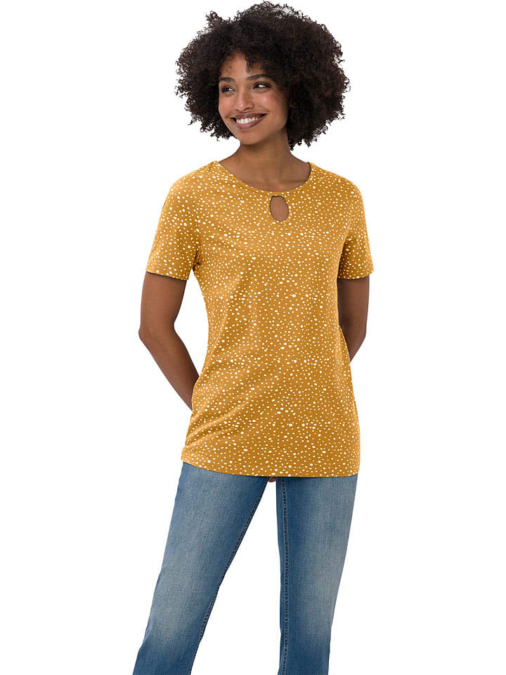 Heine Koszulka w kolorze żółto-białym rozmiar: 40