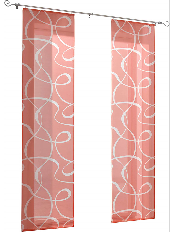 heine home Zasłona przesuwna w kolorze czerwonym rozmiar: 225x60 cm