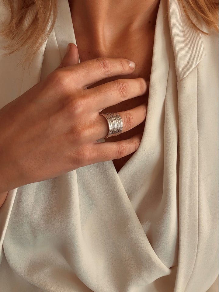 Eclat d'Argent Srebrny pierścionek rozmiar: 60