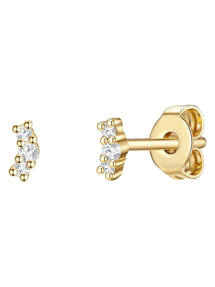 Glanzstücke München Pozłacane kolczyki-wkrętki z cyrkoniami rozmiar: onesize