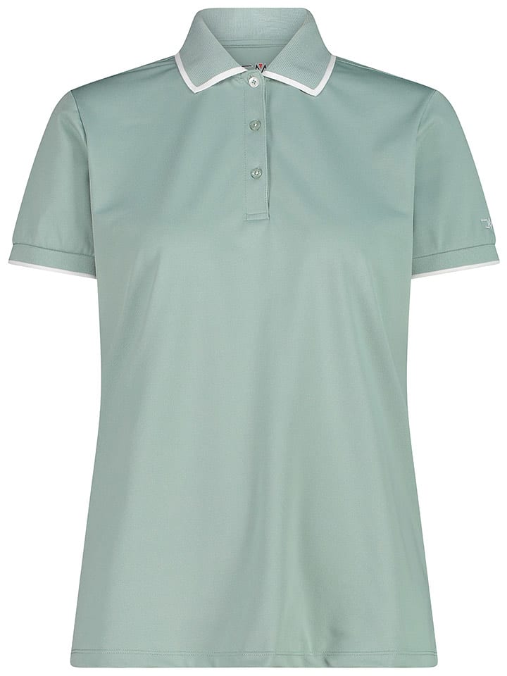 CMP Funkcyjna koszulka polo w kolorze zielonym rozmiar: 34