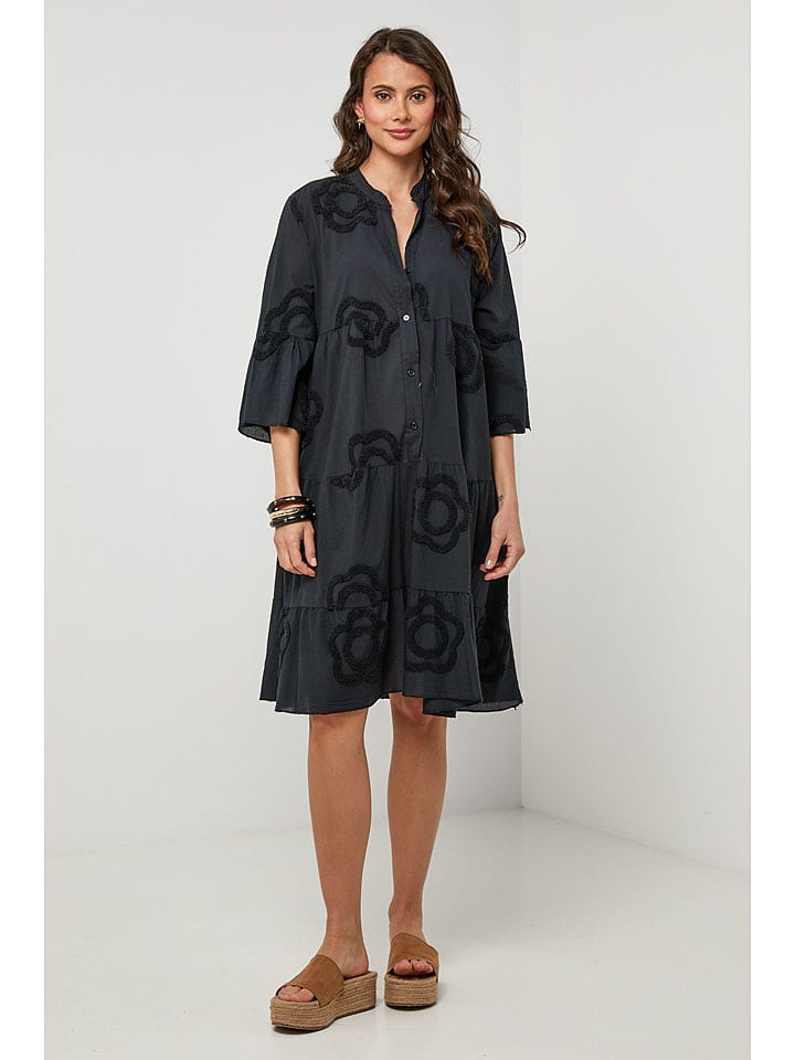 Lin Passion Lniana sukienka w kolorze czarnym rozmiar: 36/38