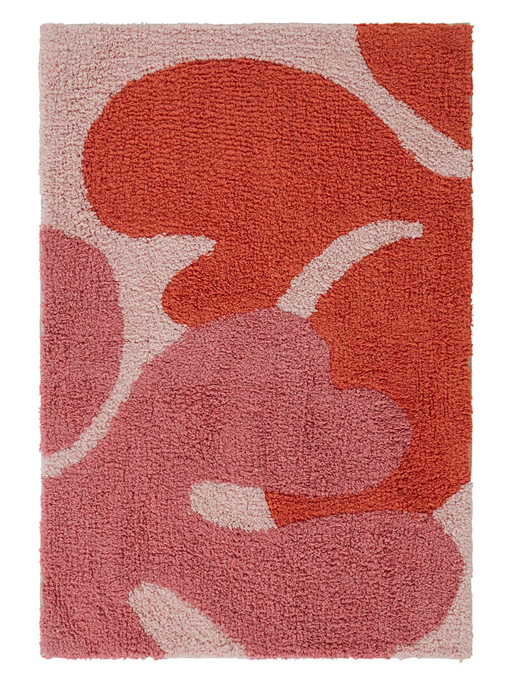 Jotex Dywanik łazienkowy "Laurie" w kolorze różowo-pomarańczowym rozmiar: 60x90 cm