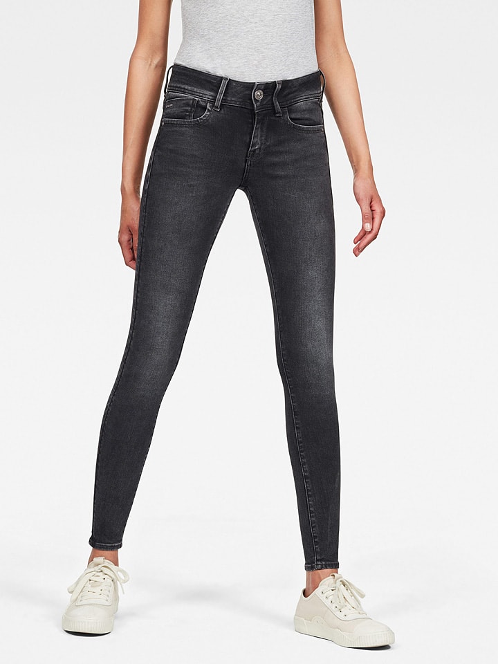 G-Star Dżinsy - Super Skinny fit - w kolorze szarym rozmiar: W25/L30