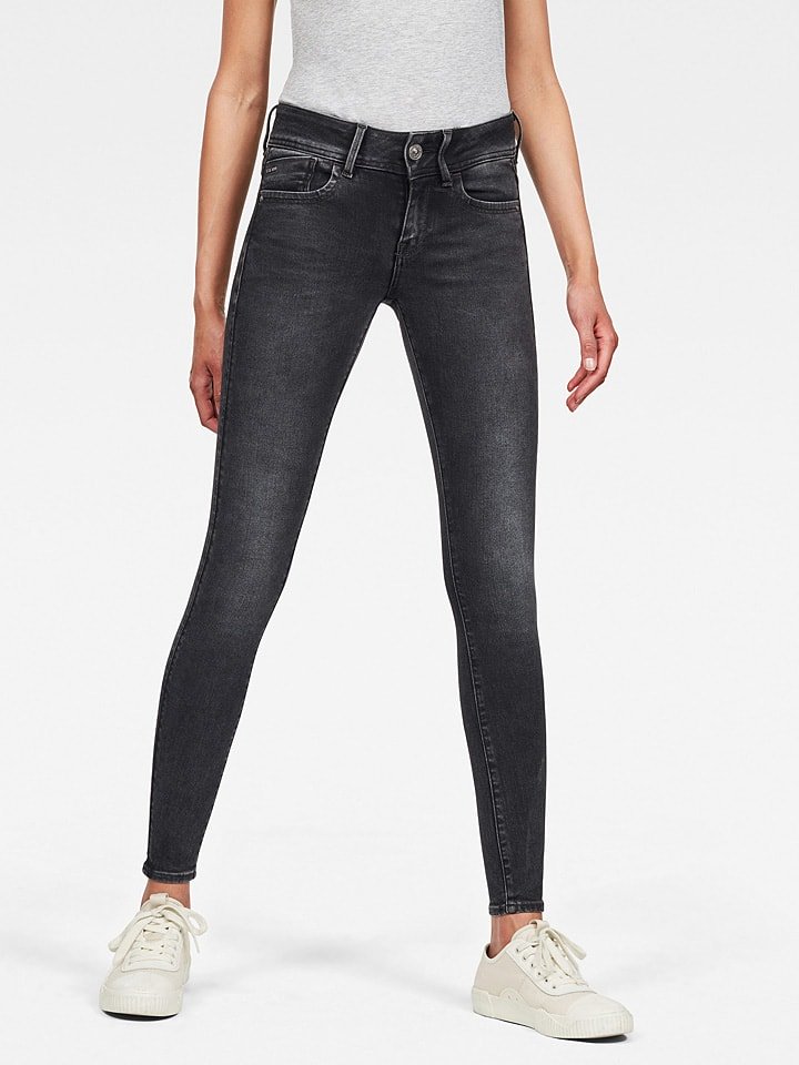 G-Star Dżinsy - Super Skinny fit - w kolorze szarym rozmiar: W25/L30