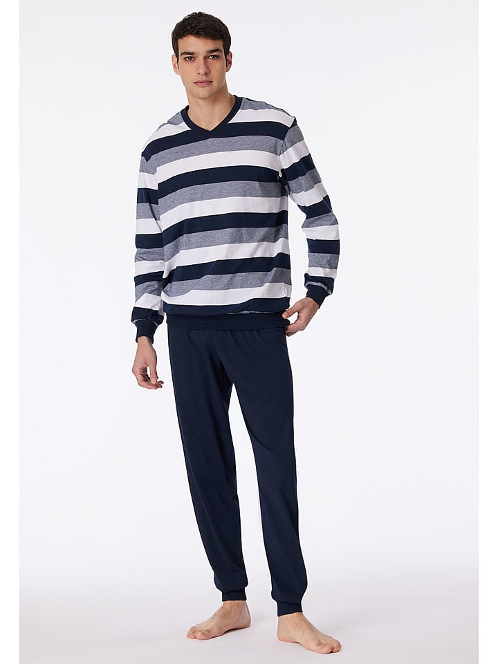 Schiesser Piżama w kolorze granatowym rozmiar: 58