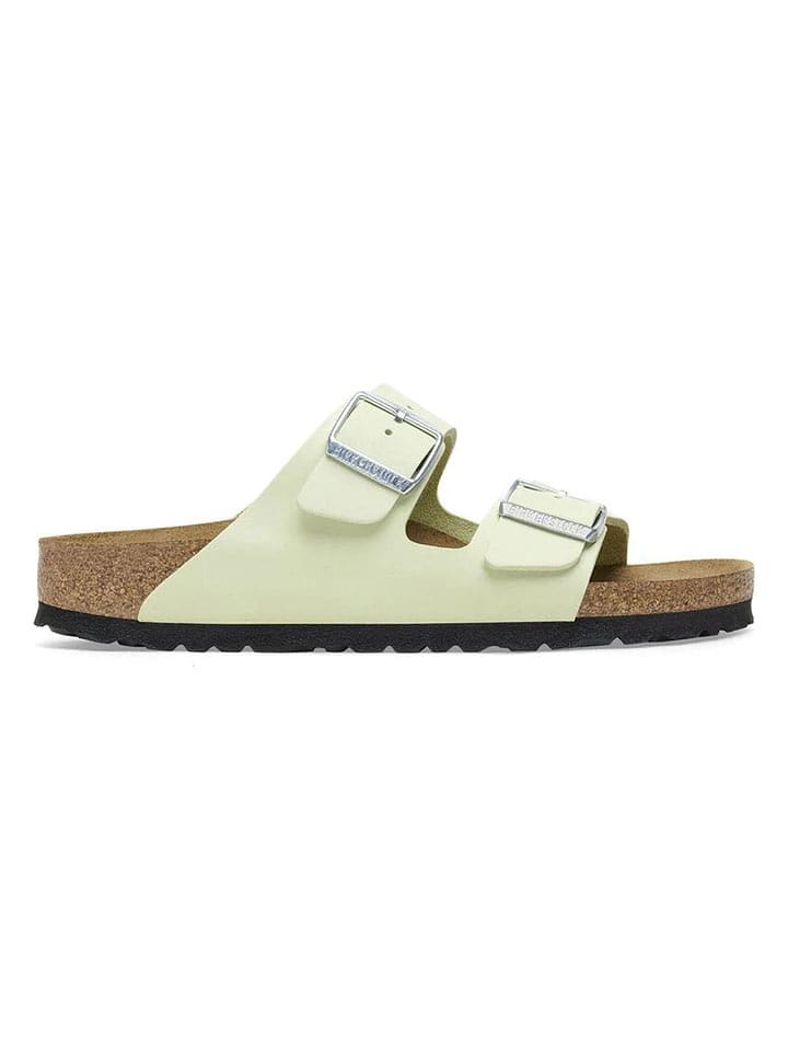 Birkenstock Skórzane klapki "Arizona" w kolorze zielonym rozmiar: 40