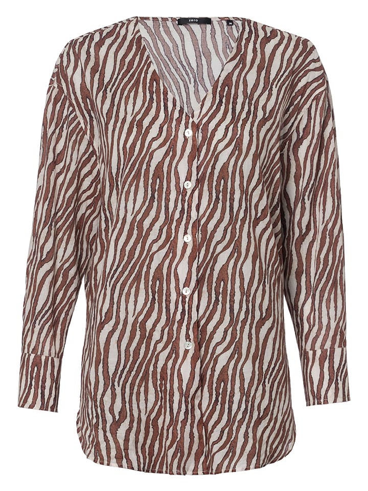 Zero Bluzka w kolorze brązowo-beżowym rozmiar: 34