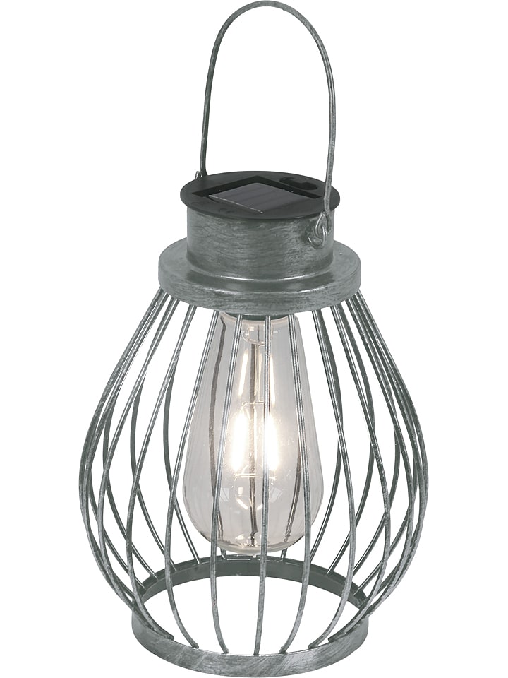 näve Dekoracyjna lampa solarna LED w kolorze srebrnym - wys. 30,5 x Ø 15,5 cm rozmiar: onesize