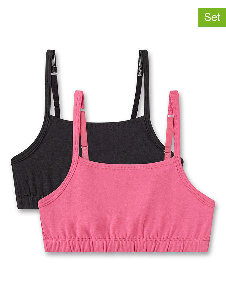 Sanetta Topy (2 szt.) w kolorze jasnoróżowo-czarnym rozmiar: 164