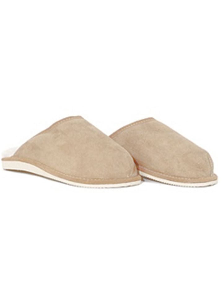 Kaiser Naturfellprodukte H&L Wełniane kapcie w kolorze jasnobrązowym rozmiar: 41